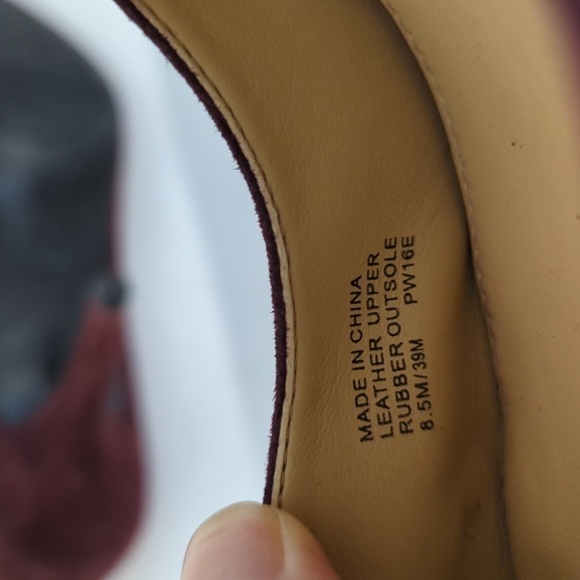 Michael Michael Kors Pointy Toe Suede Stiletto Pumps Maroon 8.5 evening cocktail - Picture 8 of 8